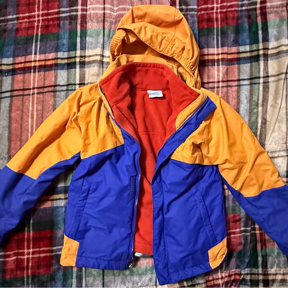 Columbia Kids Interchange Coat in Orange and Blue